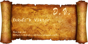 Dobák Viktor névjegykártya